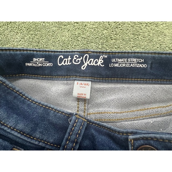 Cat & Jack kids‎ blue jeans shorts 6/6x - Picture 3 of 4